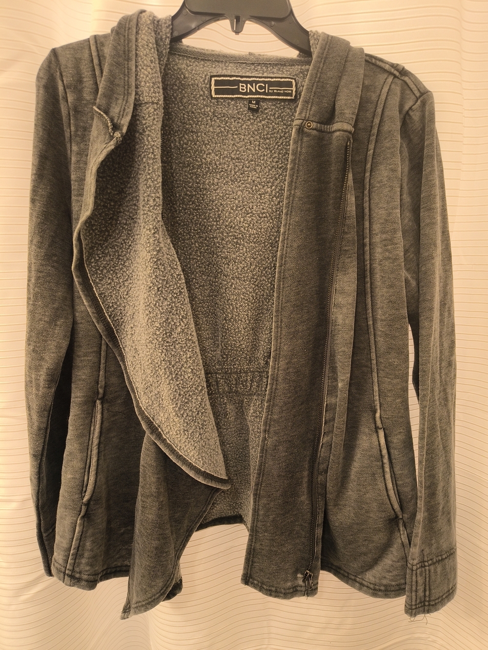 Women's Gray Hooded Sherpa-Lined Jacket